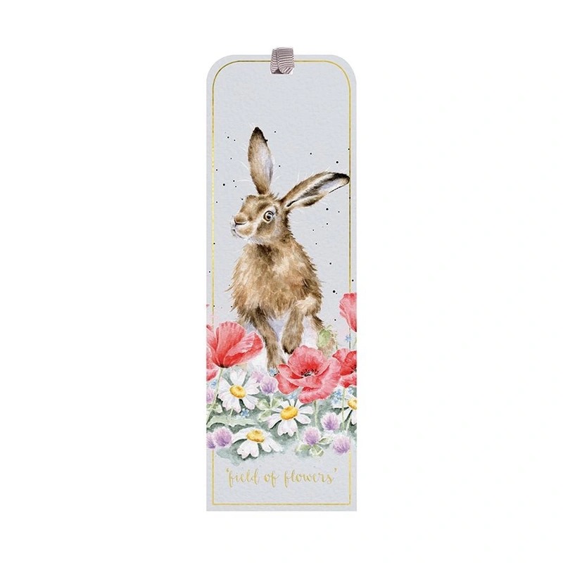 Wrendale Bookmark Hare - Field of Flowers - image 1