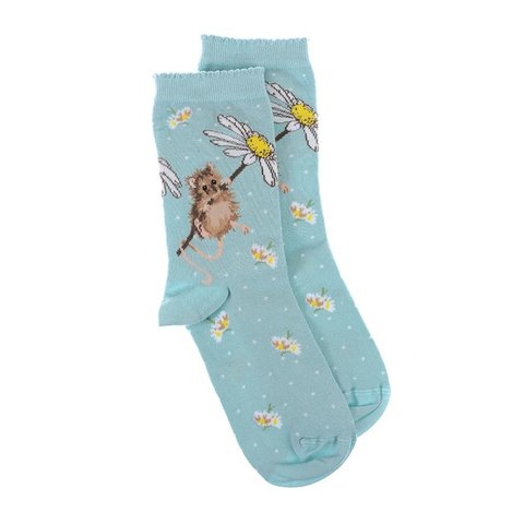 Wrendale Socks Mouse - Oops A Daisy