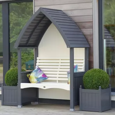 AFK Cottage Arbour Charcoal & Cream