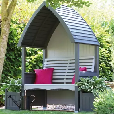 AFK Cottage Arbour Charcoal & Stone