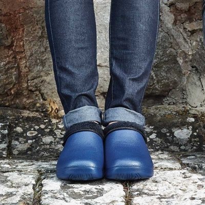 Briers Comfi Fleece Thermal Clogs Navy 10/44 - image 1