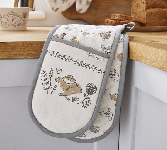 Cooksmart Country Animals Double Oven Glove
