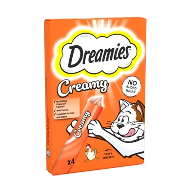 Dreamies Creamy Cat Treats Chicken 4pk