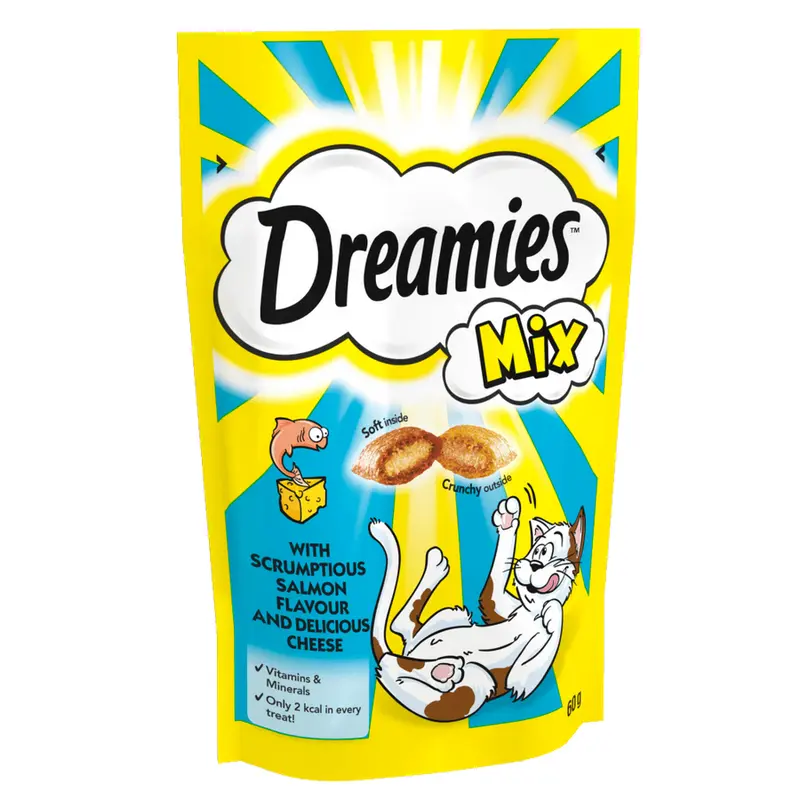 Dreamies Mix Salmon & Cheese 60g