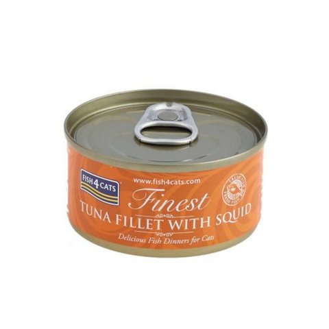 Fish4Cats Can Tuna Fillet & Squid 70g