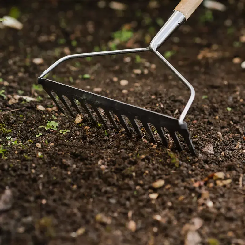 Kent & Stowe Garden Life Compact Stainless Steel Soil Rake - image 2