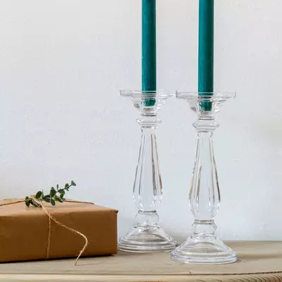 Grand Illusions Glass Candlestick Tilbury Clear - image 2