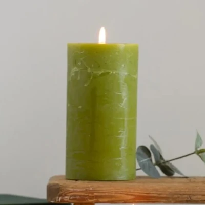 Pillar Candle Fern Green 7cm x 13cm