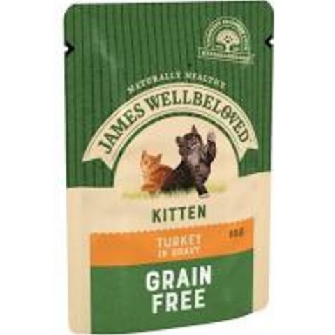 James Wellbeloved Kitten Pouch Turkey 85g