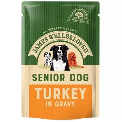James Wellbeloved Senior Dog Pouch Turkey 150g