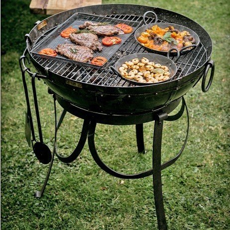 Kadai Recycled Firebowl On High and Low Stands 60cm - image 2