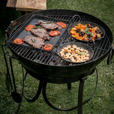 Kadai Set Of 3 Skillets and Tongs - image 3