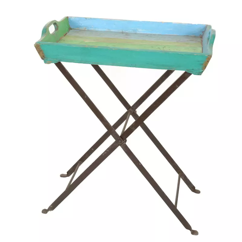 Kadai Teak Tray & Stand - image 1