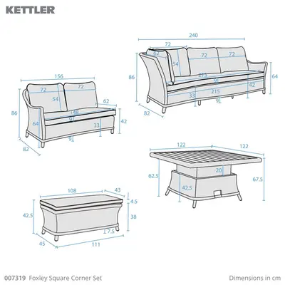 Kettler Foxley Square Corner Set - image 7