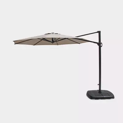 Kettler Free Arm Round Parasol 3m Stone