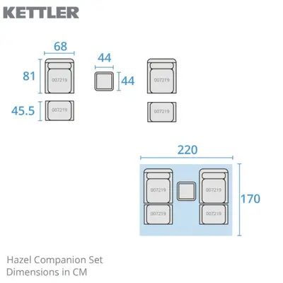 Kettler Hazel Wicker Companion Set - image 5