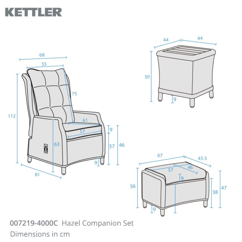 Kettler Hazel Wicker Companion Set - image 4