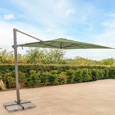 Kettler Luna Square Cantilever Parasol 3m Green - image 2