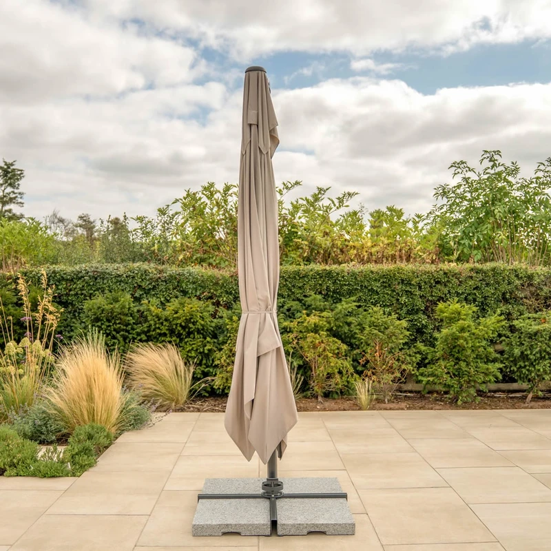 Kettler Luna Square Cantilever Parasol 3m Stone - image 3