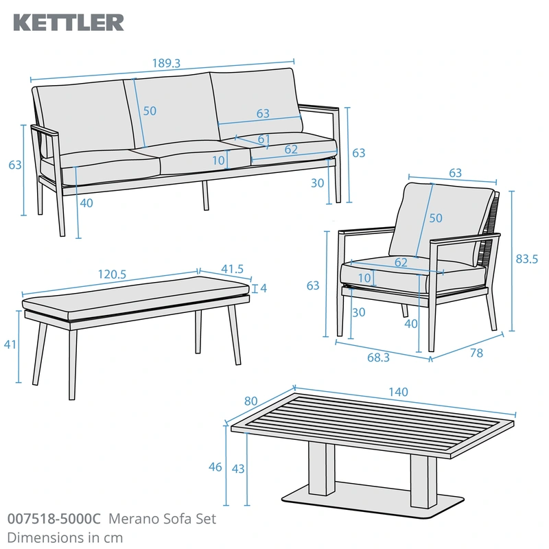 Kettler Merano Sofa Set - image 3