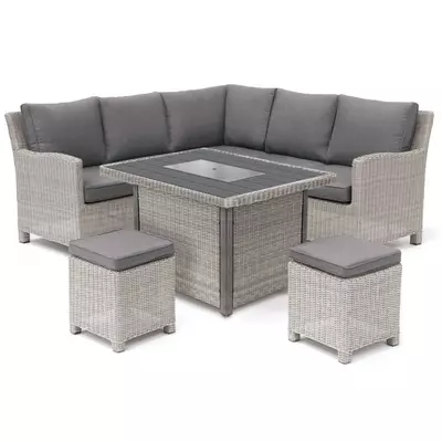 Kettler Palma Mini Corner Sofa Set Whitewash