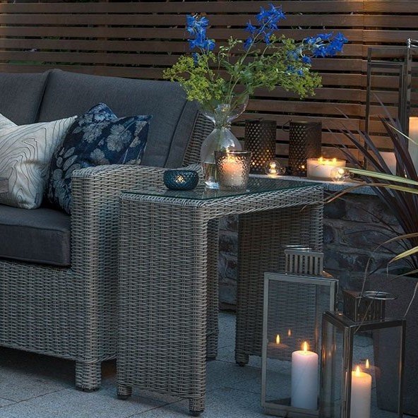 Kettler Palma Side Table Whitewash Groves Nurseries & Garden Centre