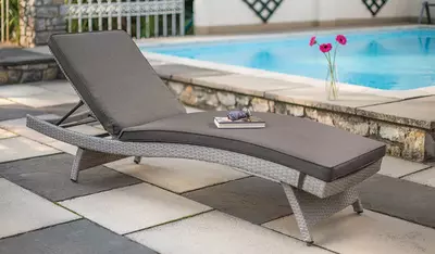 Kettler Universal Wicker Lounger Whitewash - image 3