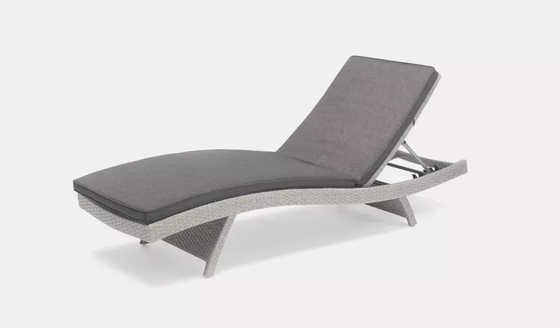 Kettler Universal Wicker Lounger Whitewash - image 2