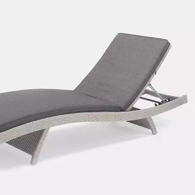 Kettler Universal Wicker Lounger Whitewash - image 1