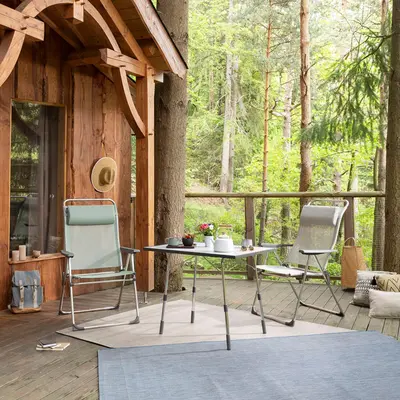 Lafuma Multi-Position Folding Camping Armchair XL Beige - image 4