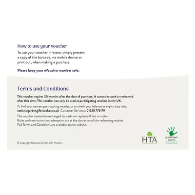 National Garden Gift Voucher - Just For You - image 2