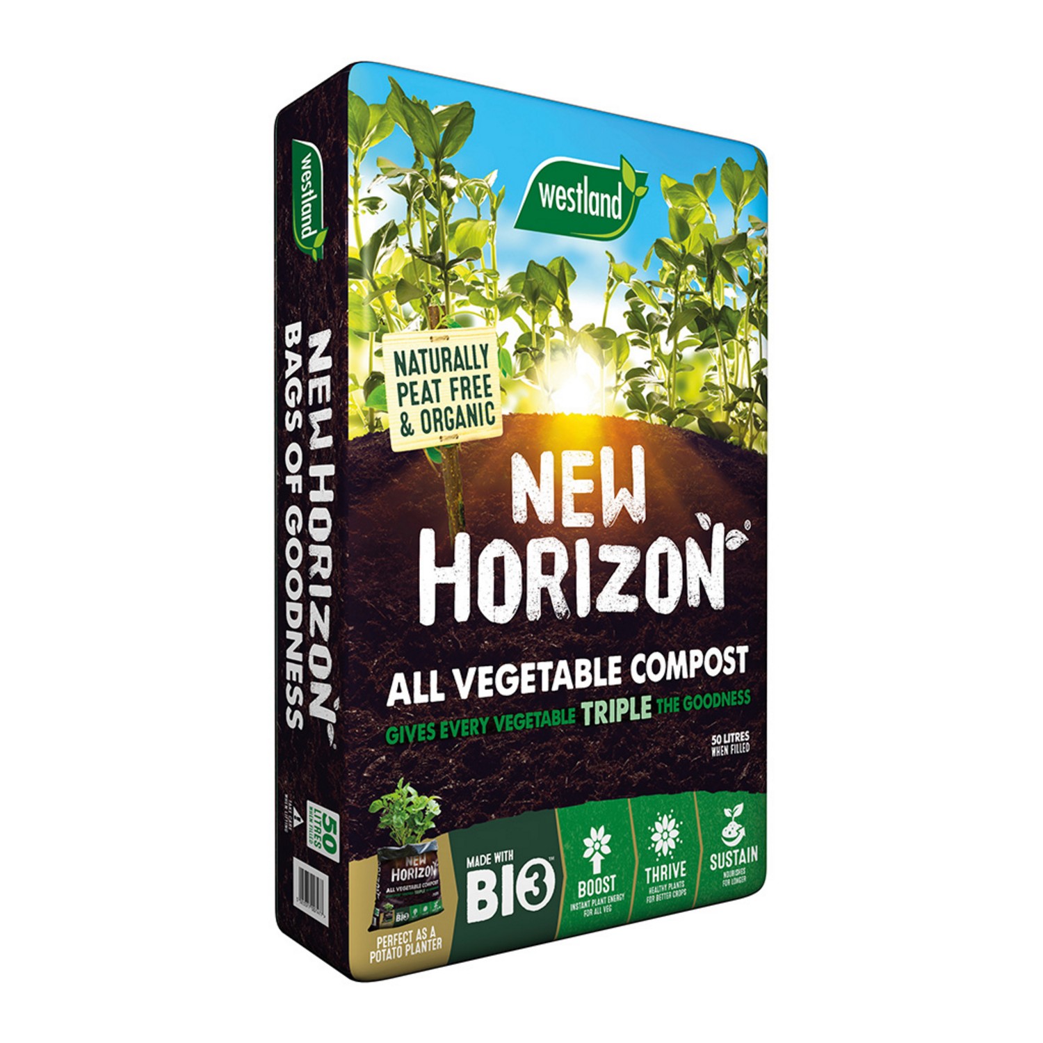New Horizon Organic Peat Free Vegetable Compost 50L Groves Nurseries