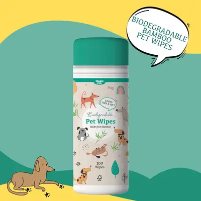 Nilaqua® Apple Blossom Bamboo Pet Wipes 100pk - image 2