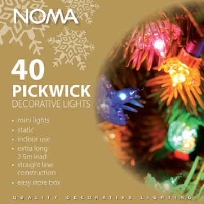 Noma 40 Multicolour Pickwick Shade Filament Lights