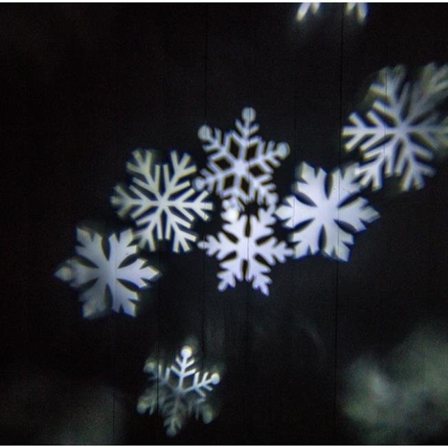 Noma 8 White Snowflake Pattern Projector String Lights