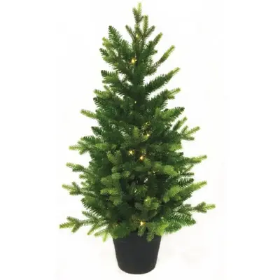 Noma St Moritz Potted Tree Warm White Pre Lit 3ft