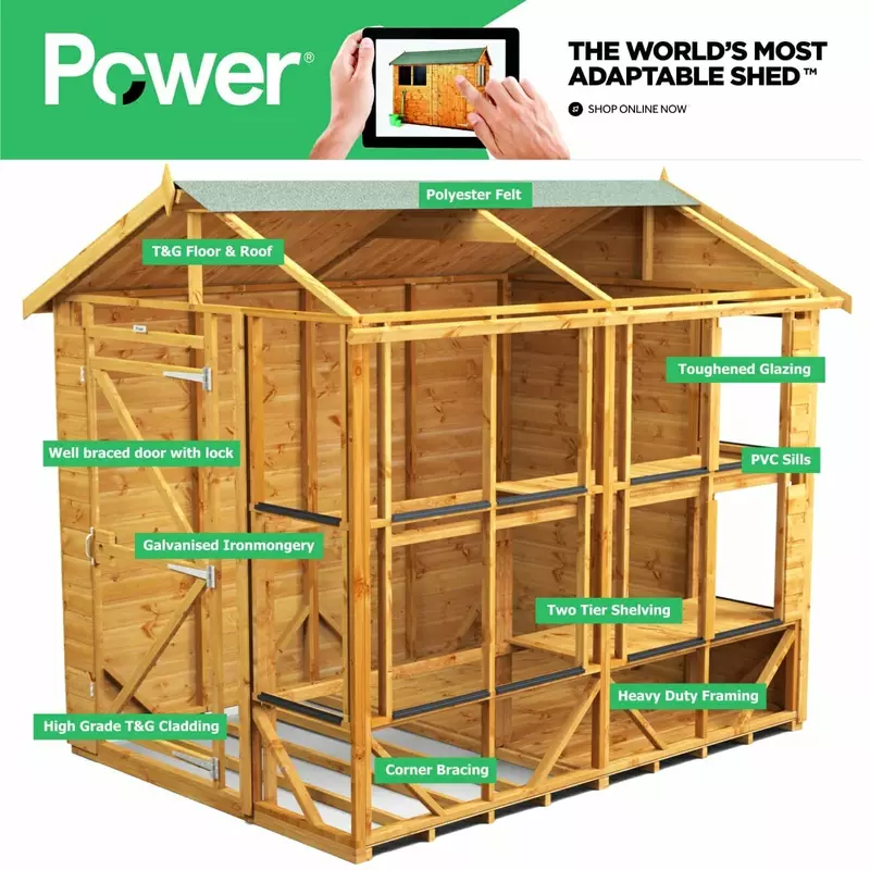Power Apex Potting Shed 10x6 - image 2