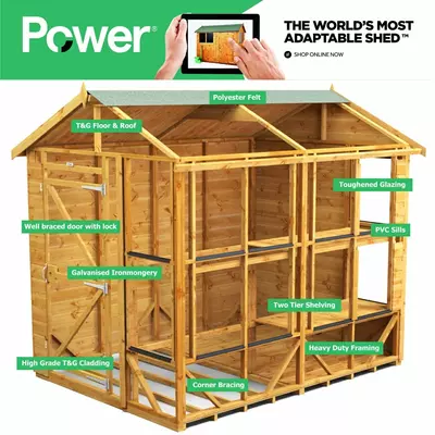 Power Apex Potting Shed 8x6 - image 2