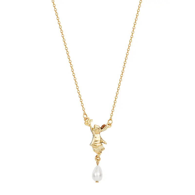 Fable Peter Rabbit Butterfly Pearl Necklace - image 3