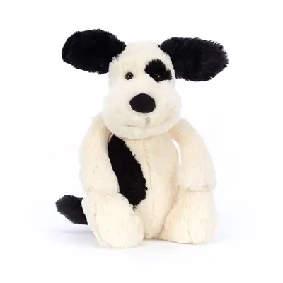 Jellycat Bashful Rufferty Puppy Black & Cream Medium - image 1