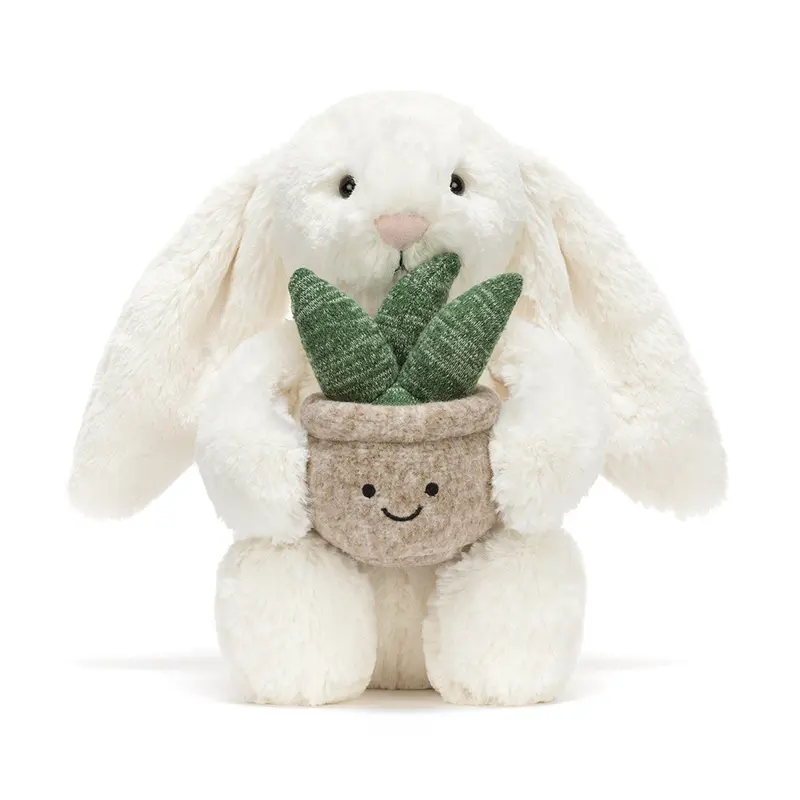 Jellycat Cream Bunny with Plant - image 1