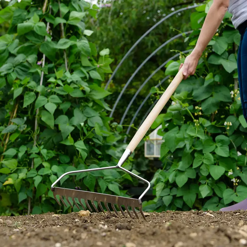 Kent & Stowe Stainless Steel Long Handled Soil Rake - image 3