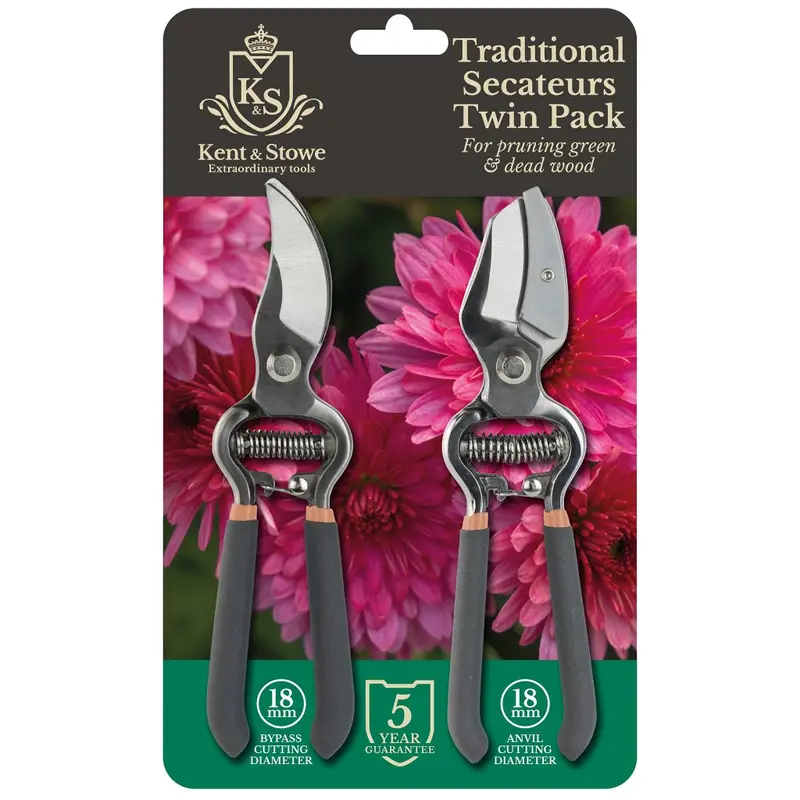 Kent & Stowe Traditional Secateurs TwinPack - image 1