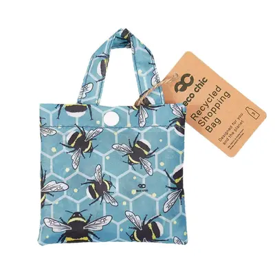 Eco Chic Reusable Shopper Honeycomb Bees Blue - image 2