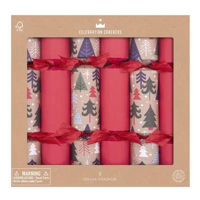 H&S Christmas Forest Deluxe Crackers 6 Pack