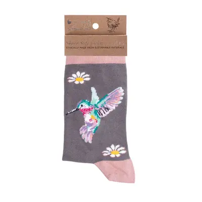 Wrendale Socks Hummingbird - Wisteria Wishes - image 1