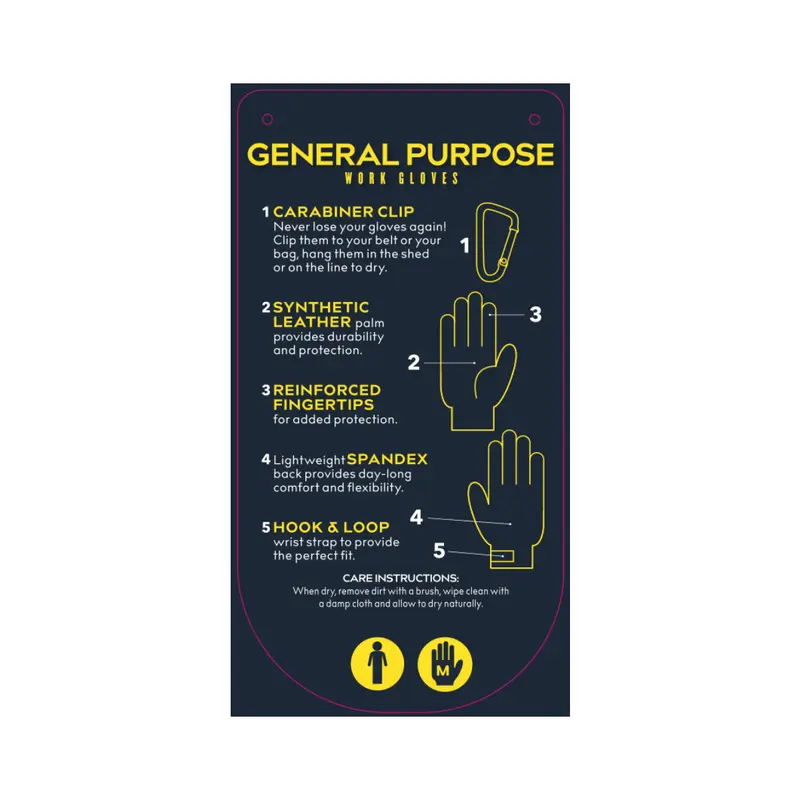 Treadstone General Purpose Gardening Gloves Grey & Navy Medium - image 2