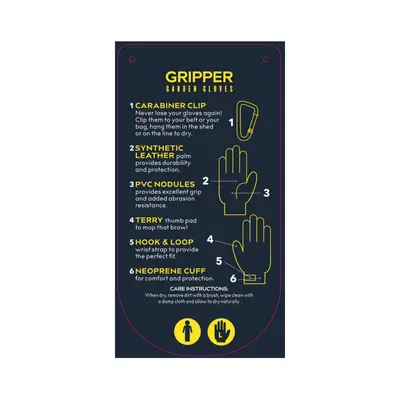 Treadstone Gripper Gardening Gloves Grey & Navy Large - image 2