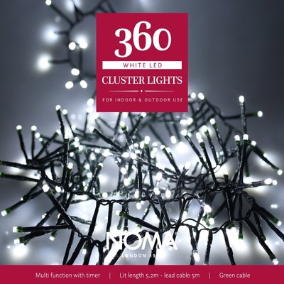 Noma 360 White Multifunction Cluster Lights With Green Cable