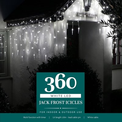 Noma 360 White Multifunction Jack Frost Icicles With White Cable